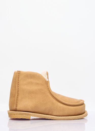 JW Anderson Suede Padded Ankle Boots Beige jwa0257001