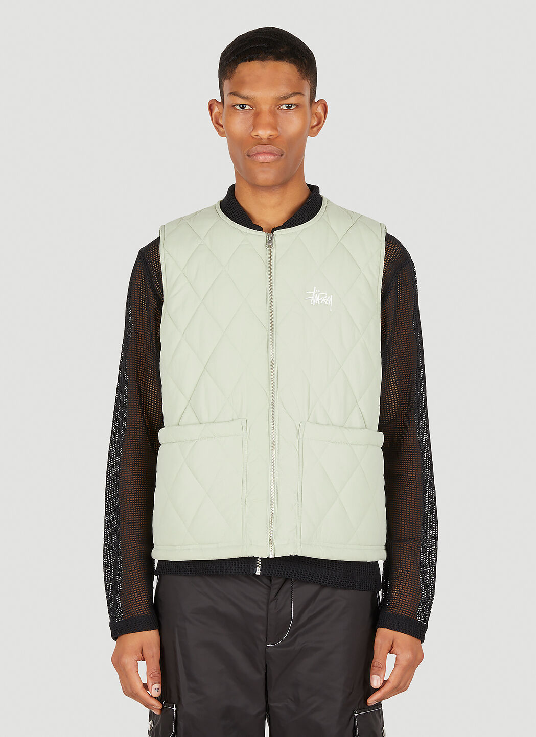 stussyStussy Diamond Quilted Vest - White L