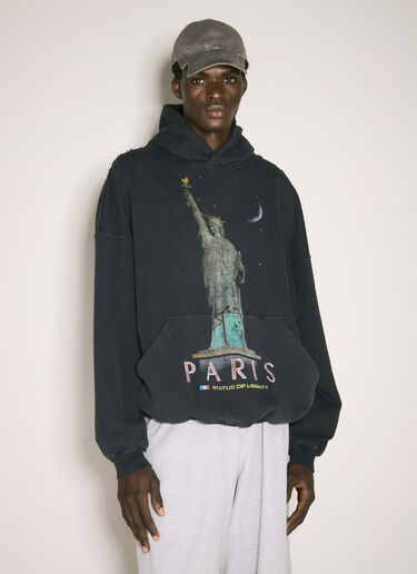 Balenciaga Paris Liberty Hooded Sweatshirt Black bal0157018