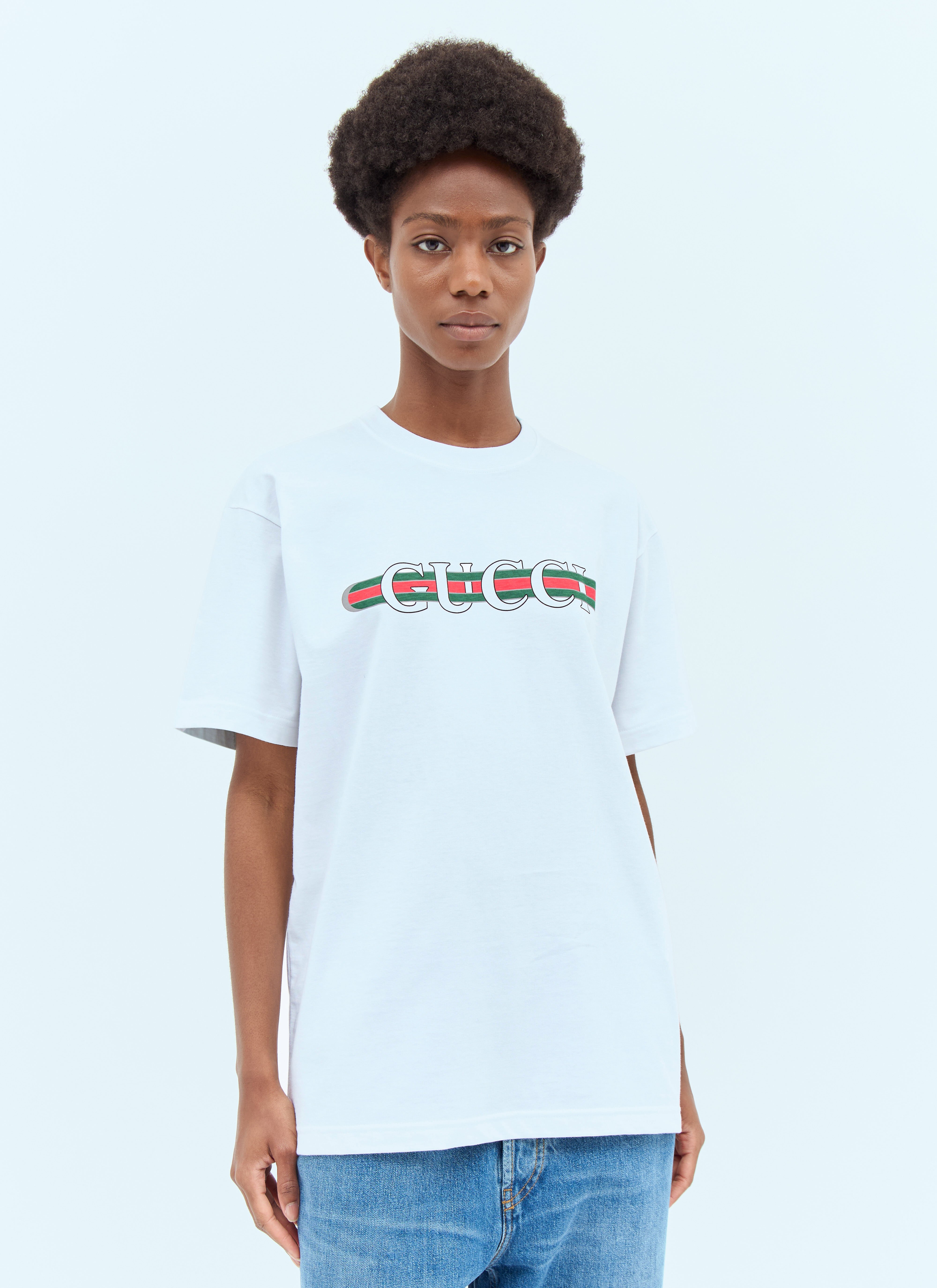 Gucci Logo Print T-Shirt White guc0257008
