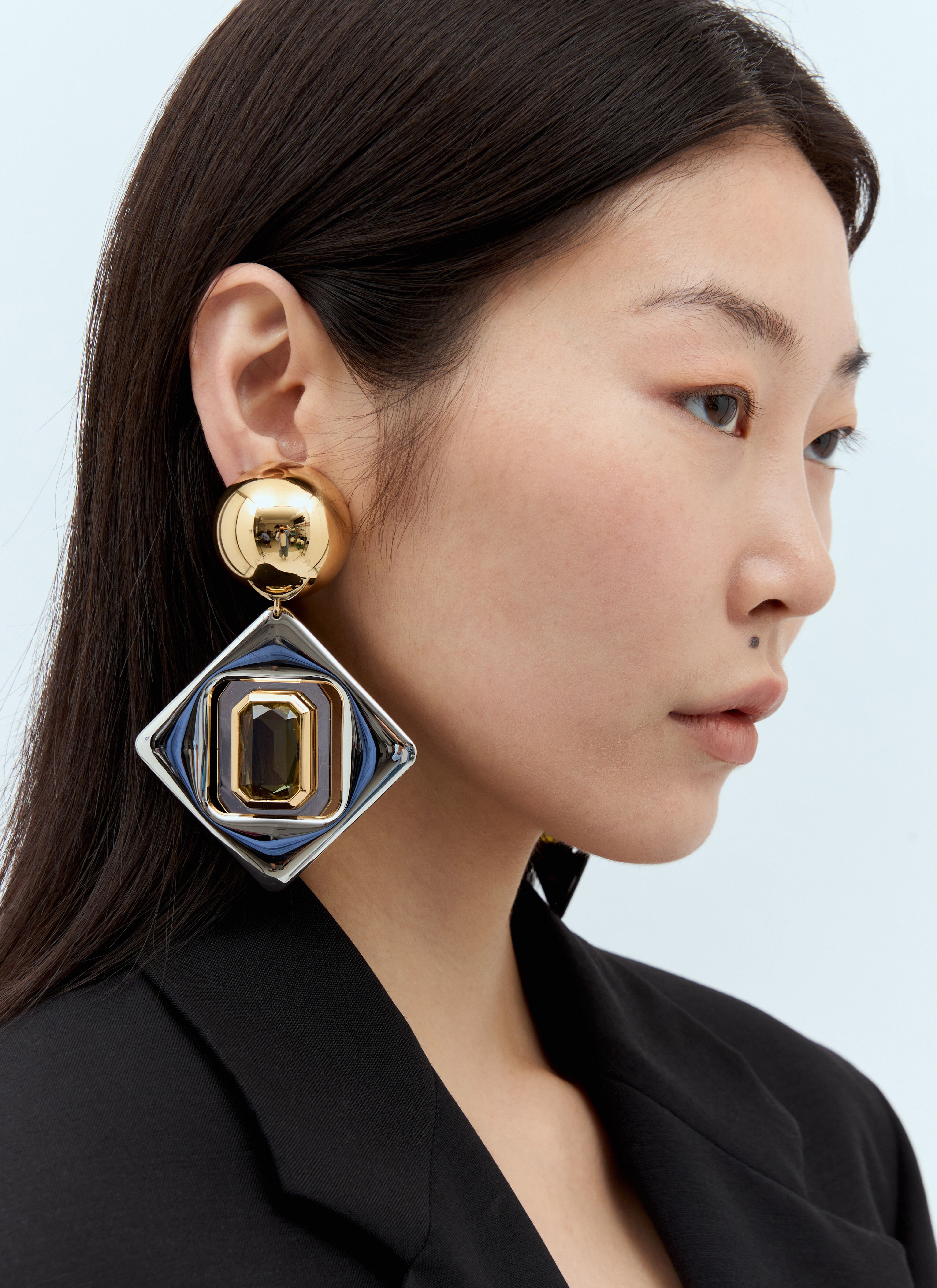 Rabanne Geometric Earrings Gold pac0255025