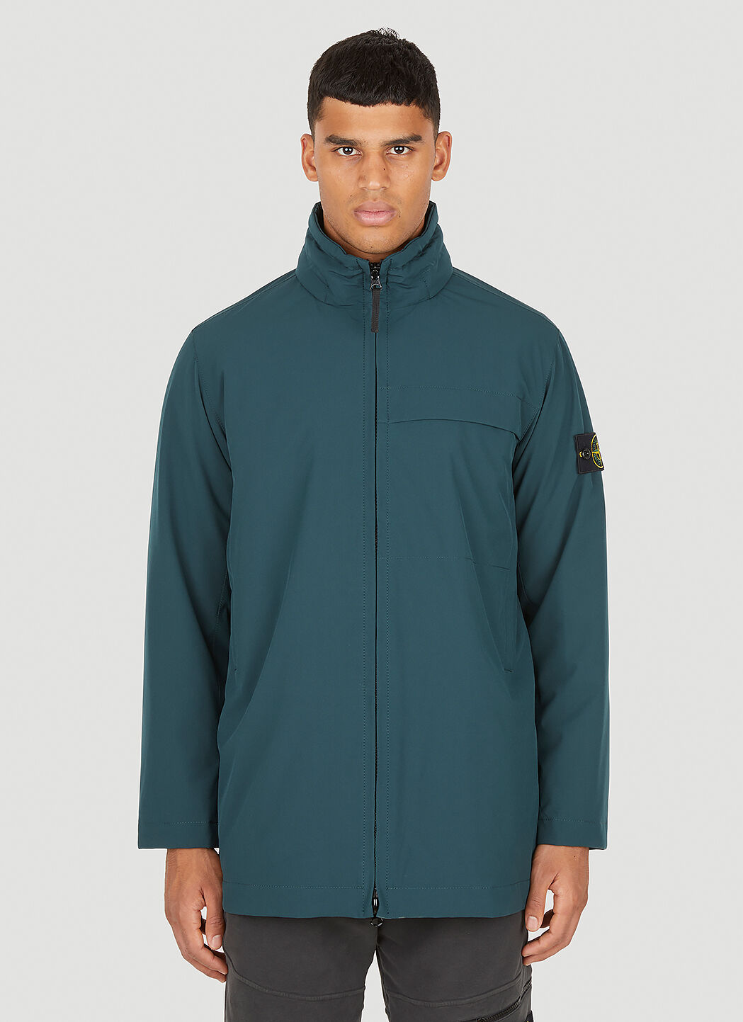 Stone Island Logo Patch Dust Jacket in Green | LN-CC®