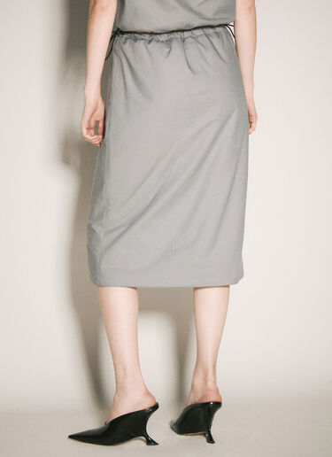 Balenciaga Shoe Bag Midi Skirt Grey bal0258003