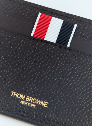 Thom Browne 가죽 & 캔버스 카드홀더 블랙 thb0156011