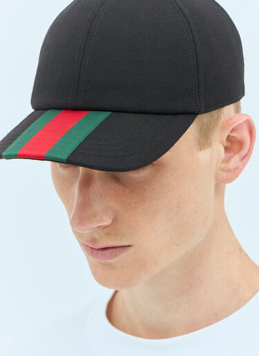 Gucci Web Baseball Cap Black guc0157064