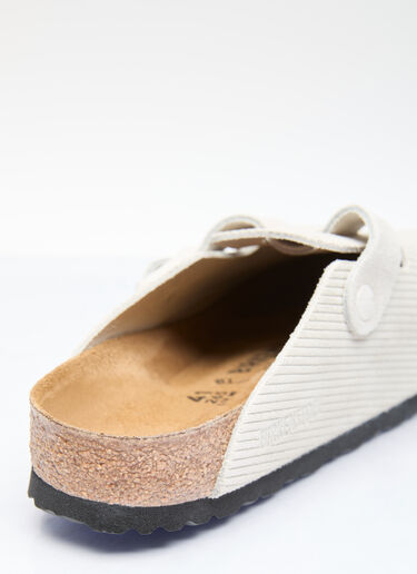 Birkenstock Boston 压纹穆勒鞋  白色 brk0156004