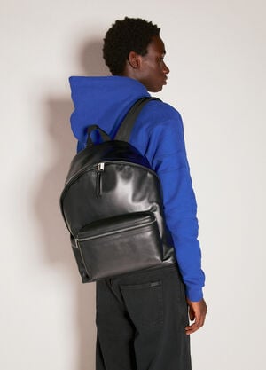 Acne Studios City Leather Backpack Grey acn0155058