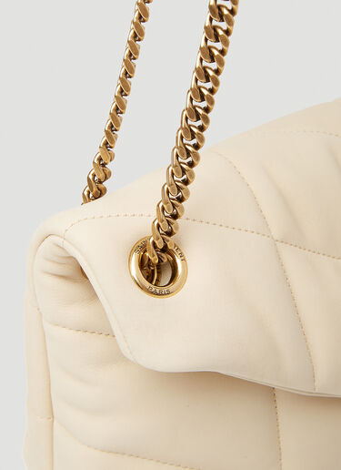 Saint Laurent Puffer Small Shoulder Bag Cream sla0252055