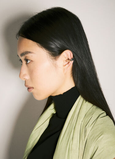 Rick Owens Prong Ear Cuff Silver ric0257023