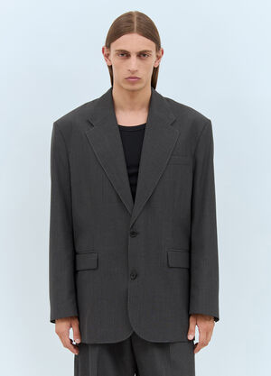 Acne Studios Pinstriped Suit Blazer Grey acn0357002