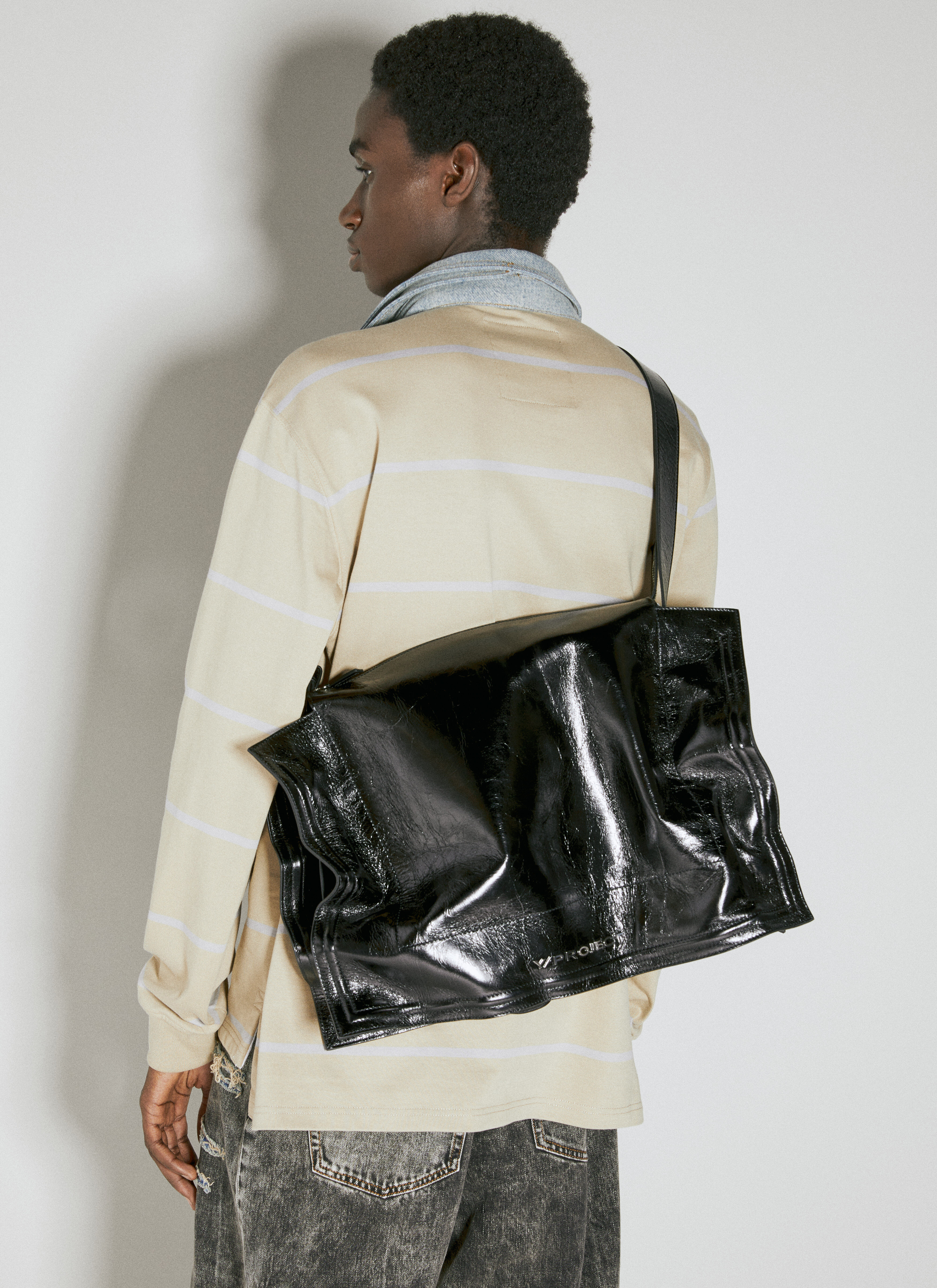 Y/Project Wire Cabas Shoulder Bag in Black | LN-CC®