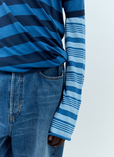 Marni Layered Crewneck Sweater Blue mni0157003