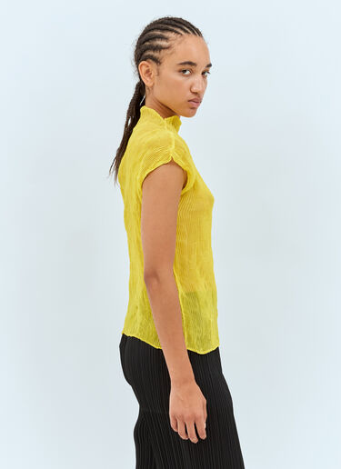 Issey Miyake Chiffon Twist 1 Top Yellow ism0258006