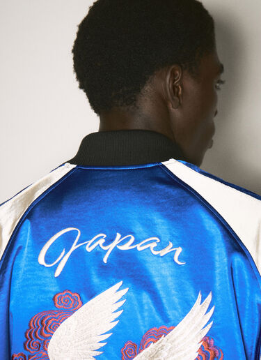 Y-3 JFA Embroidered Satin Jacket Blue yjf0158013