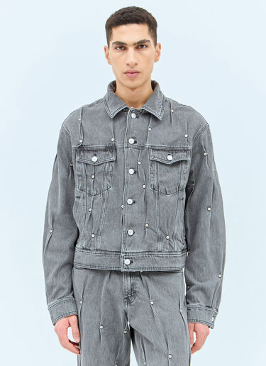 Kusikohc Multi Rivet Denim Jacket Grey kus0156002