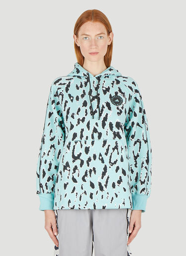 by Stella McCartney Unisex Leopard Print Hooded Sweatshirt in Blue |