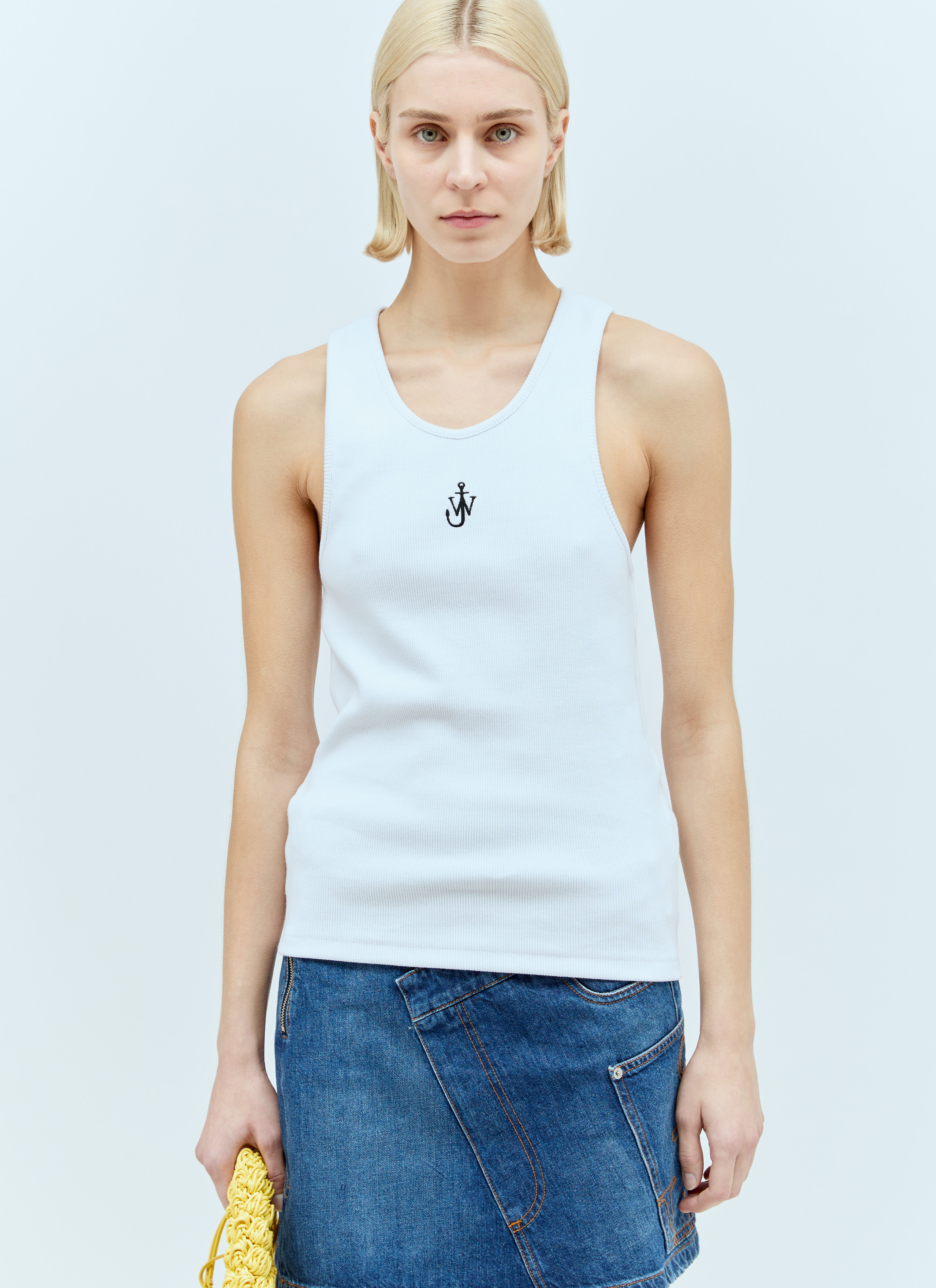JW Anderson Anchor Embroidery Tank Top Grey jwa0251017