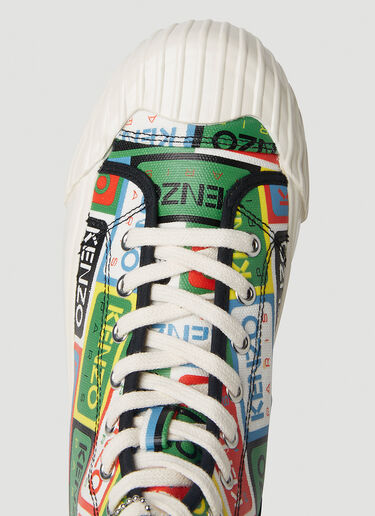 Kenzo Logo Print Sneakers Green knz0252043