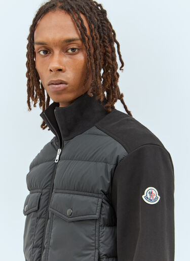 Moncler Padded Zip-Up Cardigan Black mon0158024