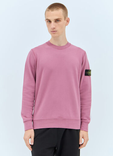 Stone Island Logo Patch Sweatshirt Pink sto0158044