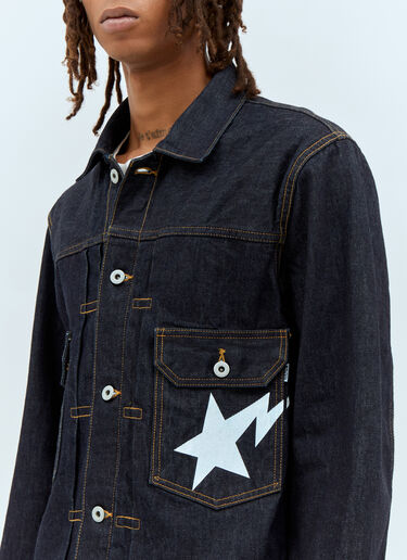 A BATHING APE® Star Denim Jacket Blue aba0156010