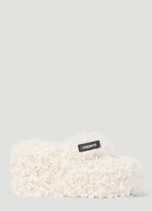 Coperni Fluffy Branded Wedge Sandal Black cpn0255010