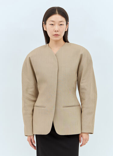 Jacquemus La Veste Ovalo Beige jac0258001