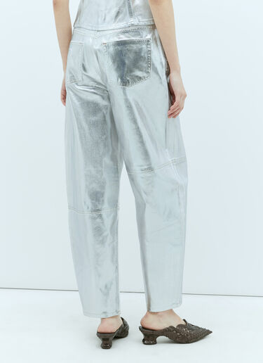 GANNI Women's Foil Denim Stary Jeans in Silver | LN-CC®