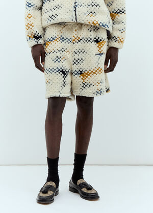 Gucci Printed Fleece Shorts Beige guc0157003
