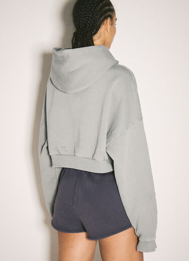 Entire Studios Cropped Heavy Hooded Sweatshirt Grey ent0257001