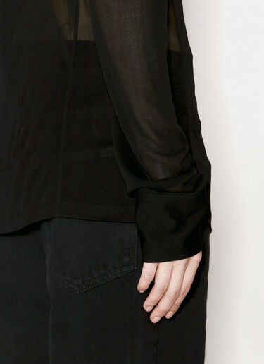 Saint Laurent クレープジャージーTシャツ  ブラック sla0255008