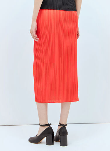 Pleats Please Issey Miyake April Midi Skirt Orange plp0257005