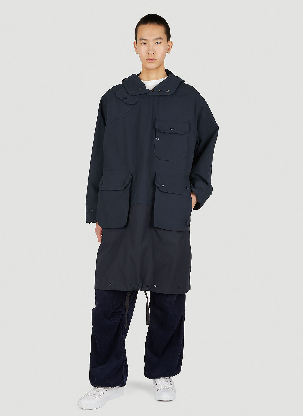 Engineered Garments Over Parka Coat in Blue | LN-CC