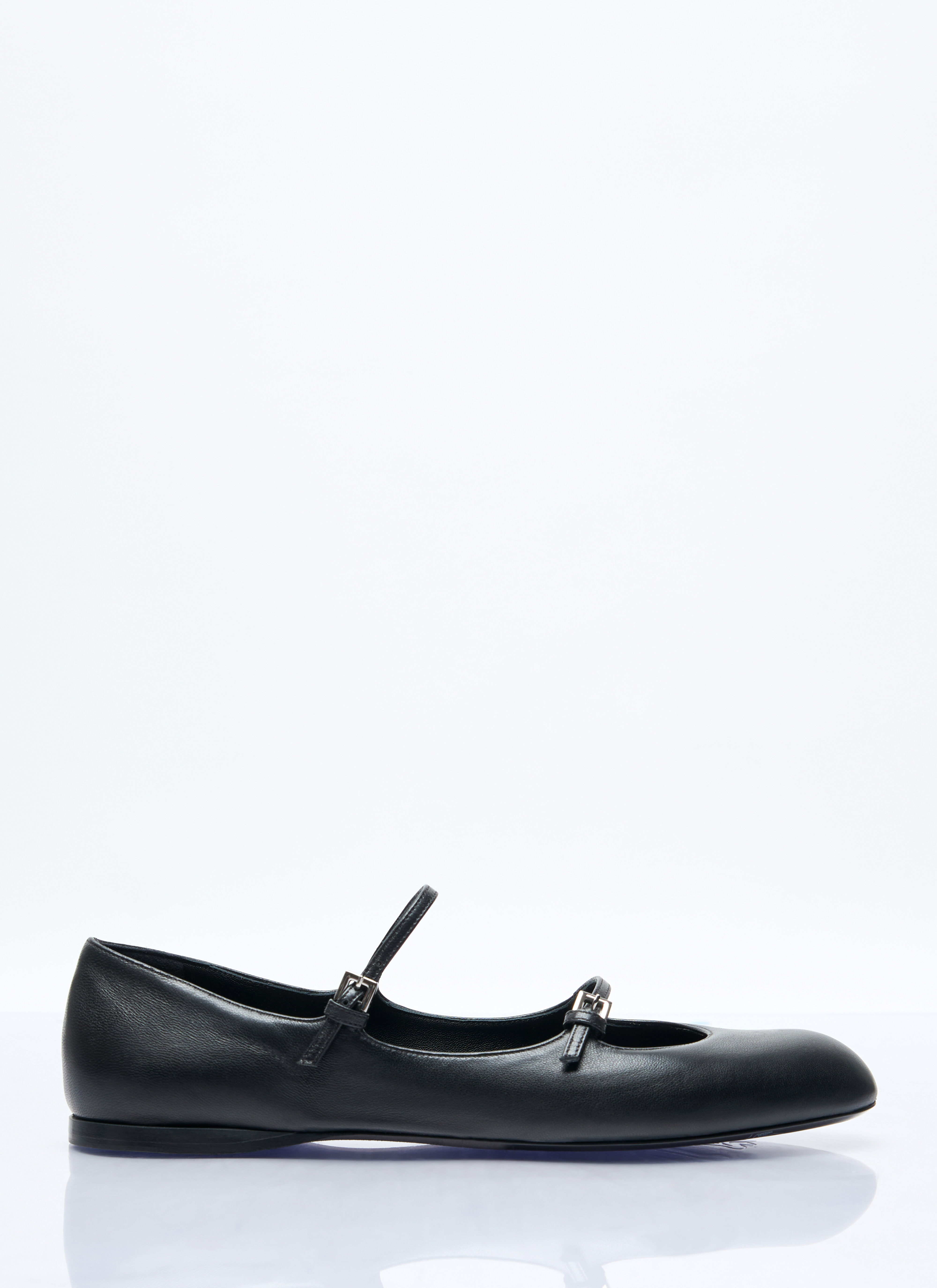 Max Mara Nappa Leather Ballet Flats Black max0257043