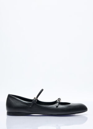 Prada Nappa Leather Ballet Flats Black pra0258025