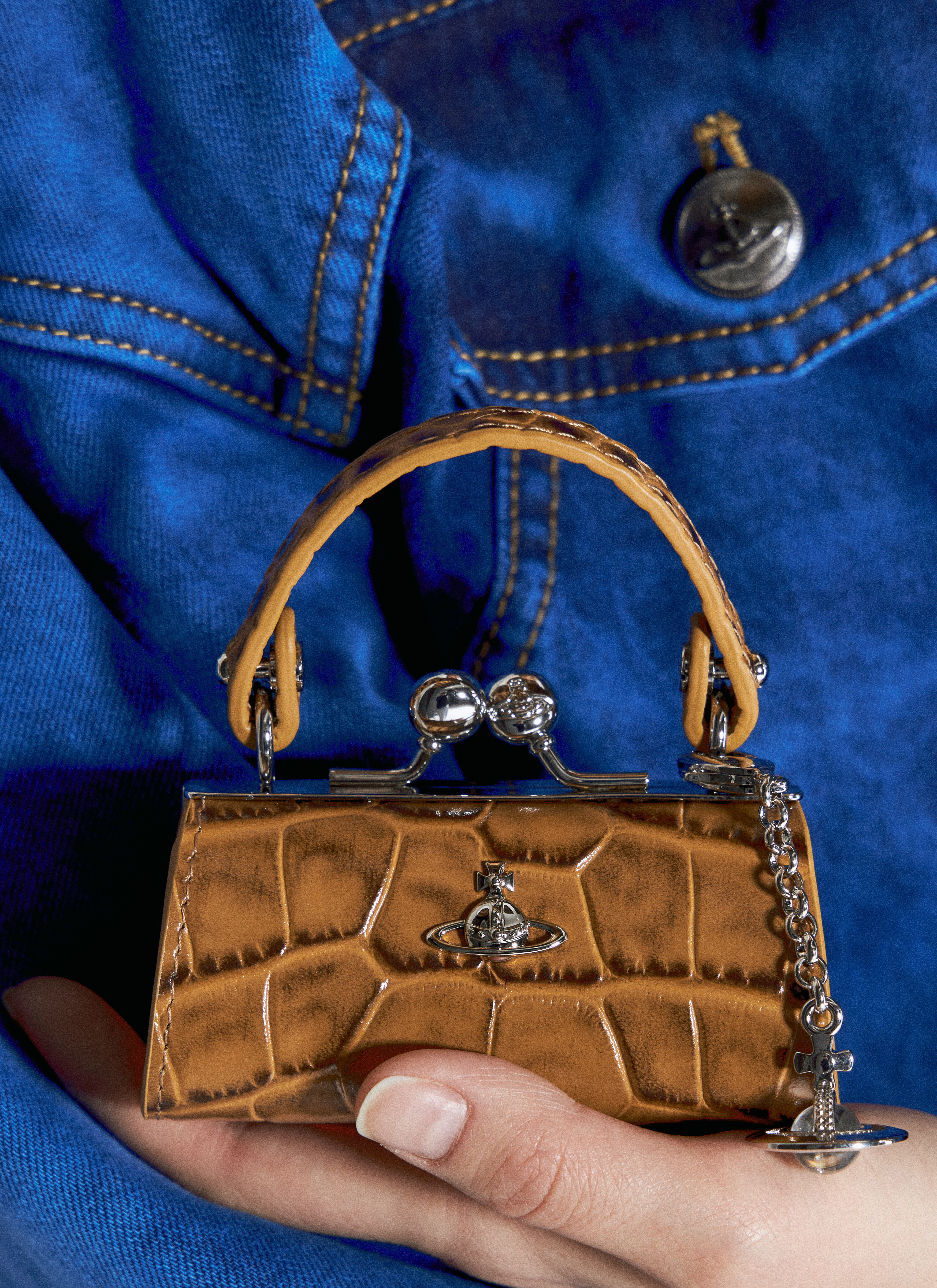 Vivienne Westwood Women's Crocodile Doll Mini Bag in Brown | LN-CC®