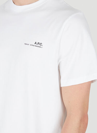 A.P.C. Item 徽标印花T恤 白 apc0150010