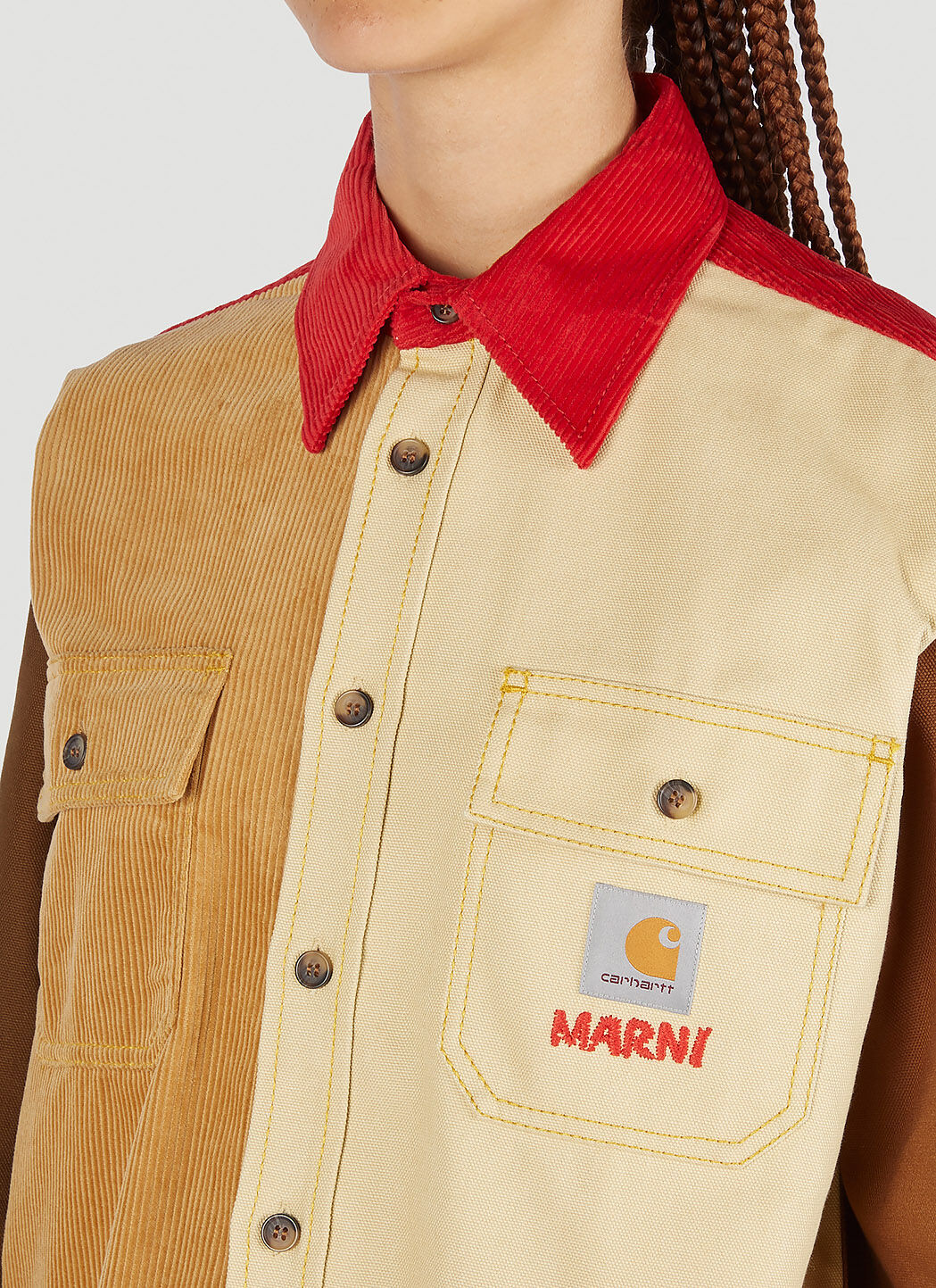 Marni x Carhartt Colour Block Panel Shirt in Brown | LN-CC®