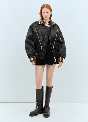 Chopova Lowena Crotched Bomber Jacket Black cho0258010