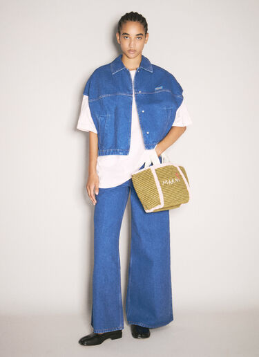 Marni Logo Patch Jeans Blue mni0257014