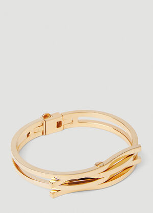 Saint Laurent Intertwined Cuff Bracelet Black sla0257057