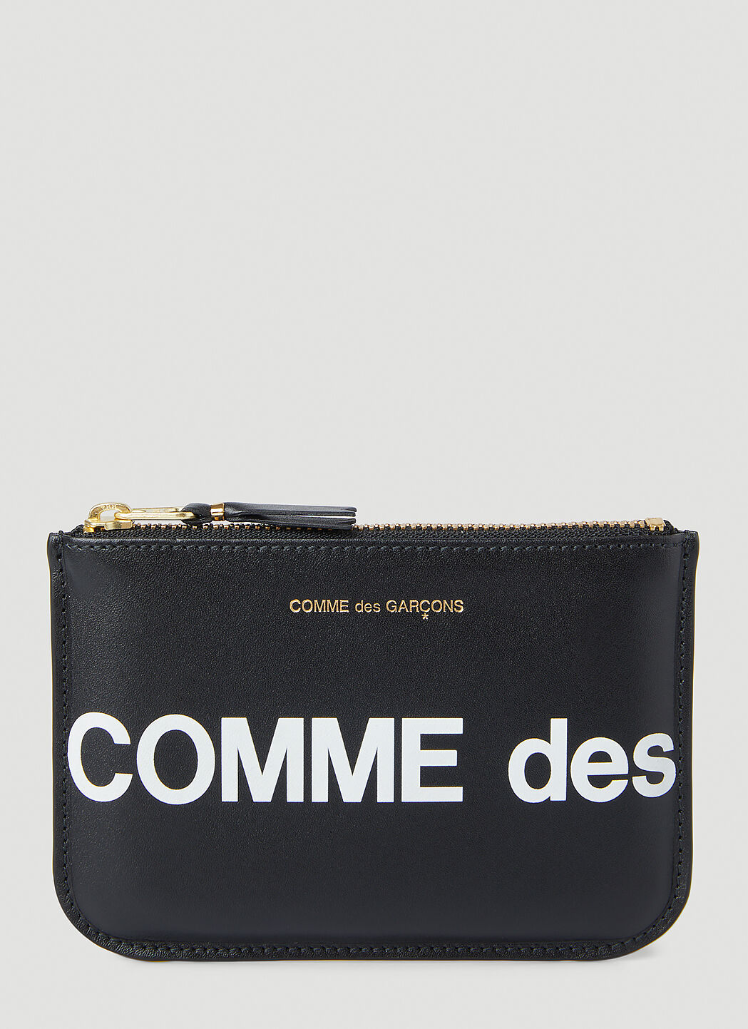Comme des Garçons Wallet Huge Logo Pouch Bag Black cdw0356004