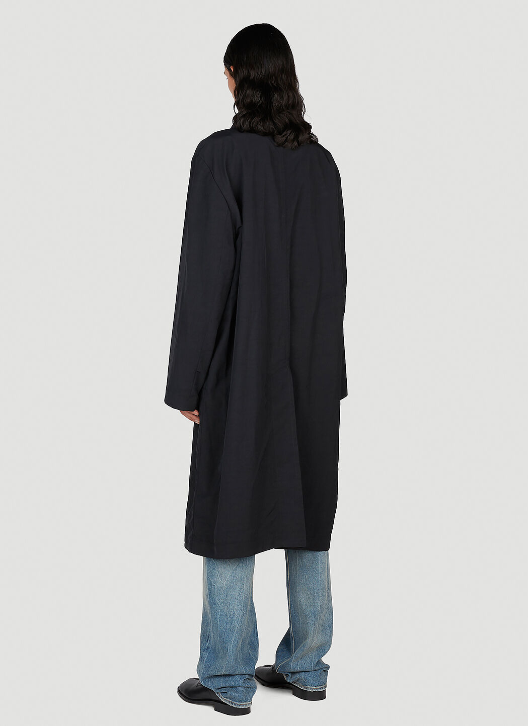 MM6 Maison Margiela Oversized Pocket Trench Coat in Black | LN-CC®
