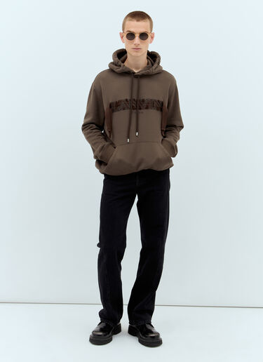 Lanvin Curb Hooded Sweatshirt Brown lnv0157001