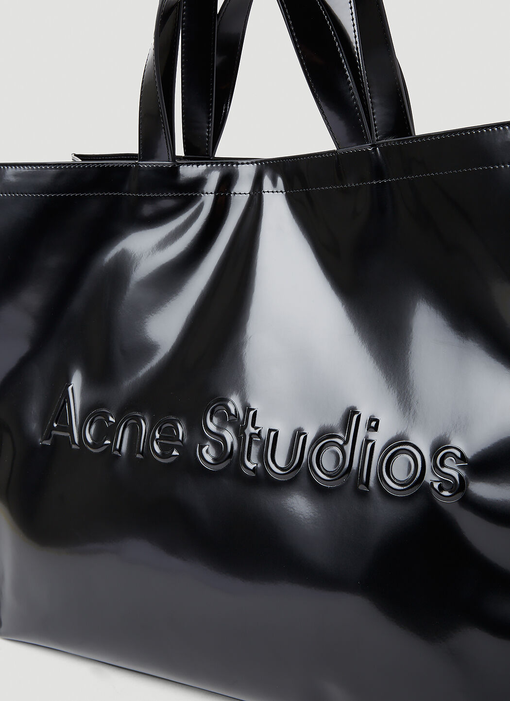 Acne Studios ブラック ロゴショッパートートバッグ | LN-CC®