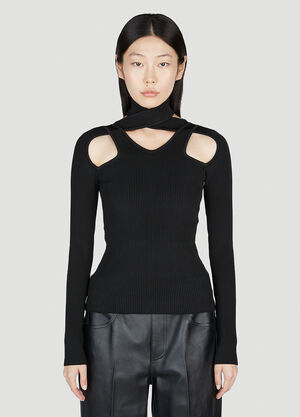 Coperni Cut-Out Knit Sweater Black cpn0255013