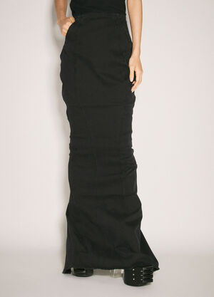 Balenciaga Channel Maxi Skirt Black bal0257026