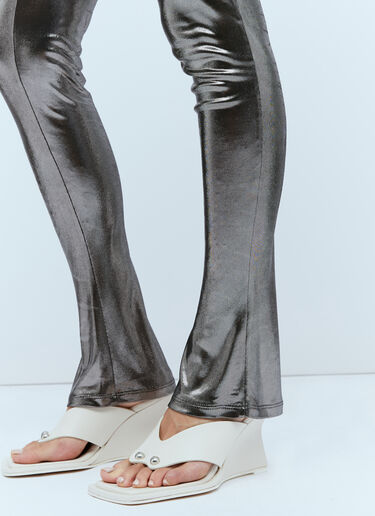 Blumarine Women's Metallic Leggings in Silver