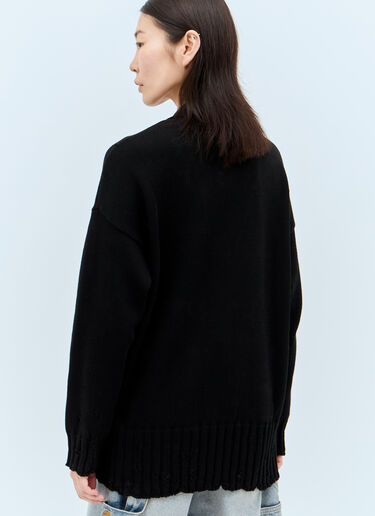 Marni Dishevelled Cotton Cardigan Black mni0257003