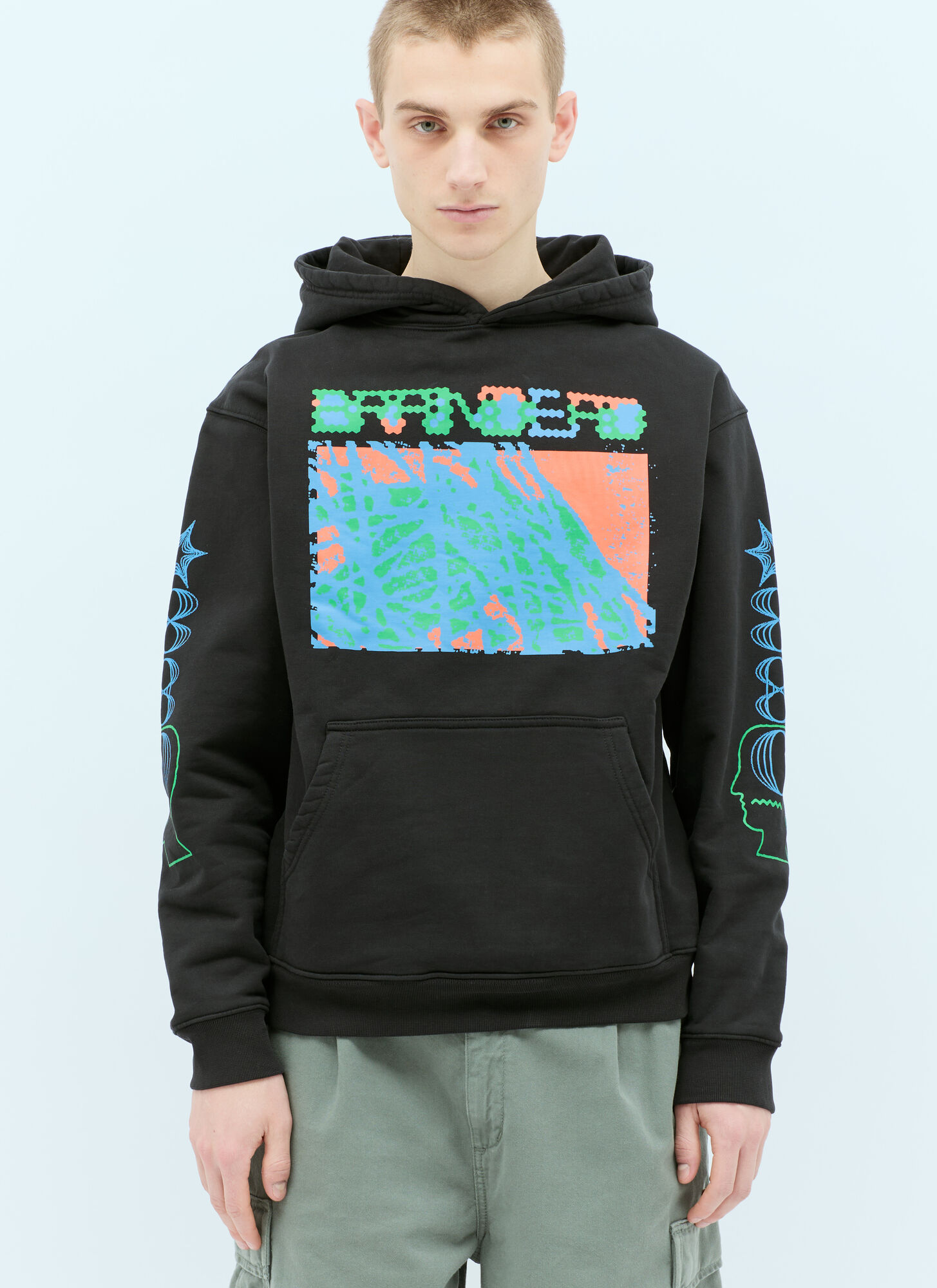 Shop Brain Dead Videosphere Hooded Sweatshirt In Black